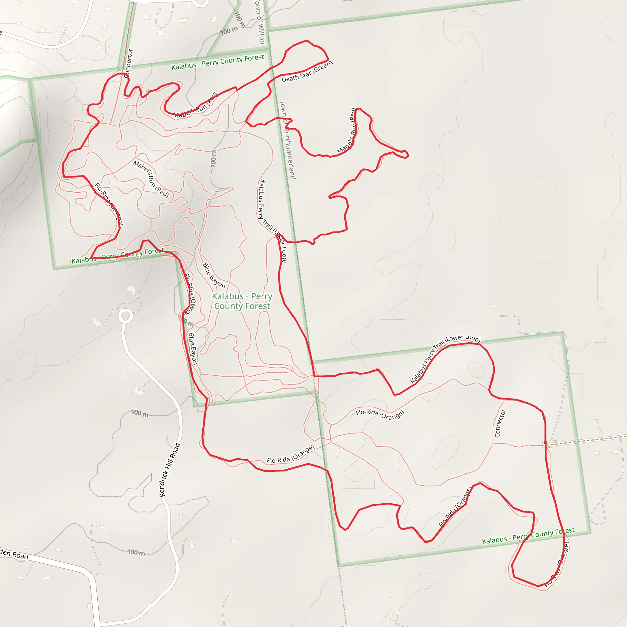 Cold Brook via Orange Trail and Kalabus Perry Trail Loop mobile static map