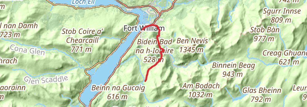 West Highland Way 5-Day Gentle Tour (Hillwalk Tours) stage 3 Map