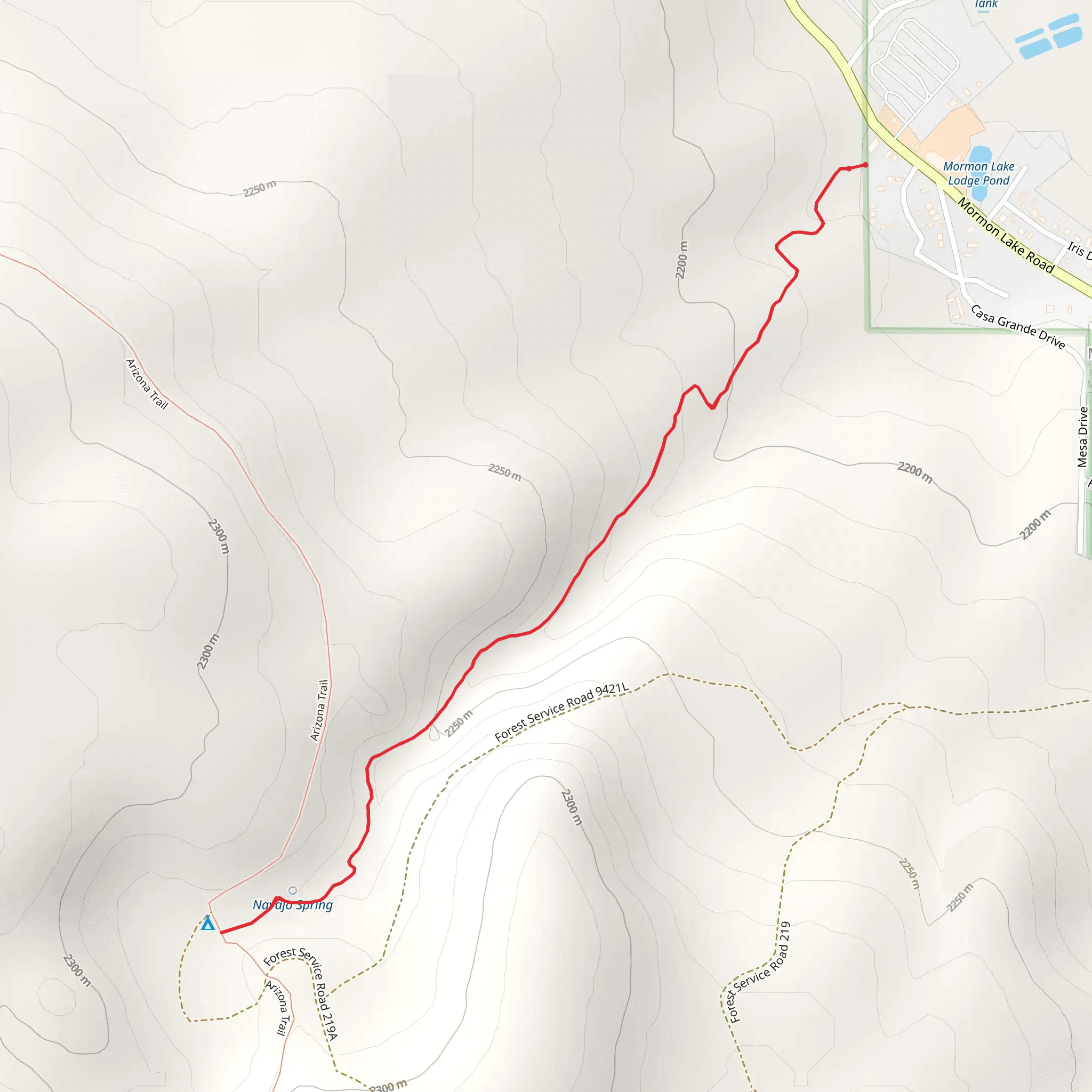 Navajo Springs Trail mobile static map