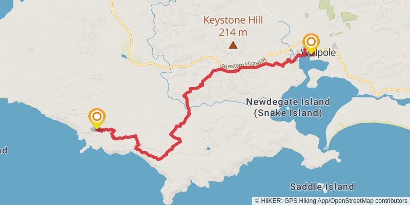 Bibbulmun Track stage 39 Map