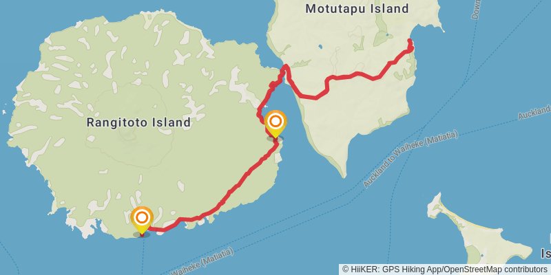 Rangitoto and Motutapu Islands stage 2 Map