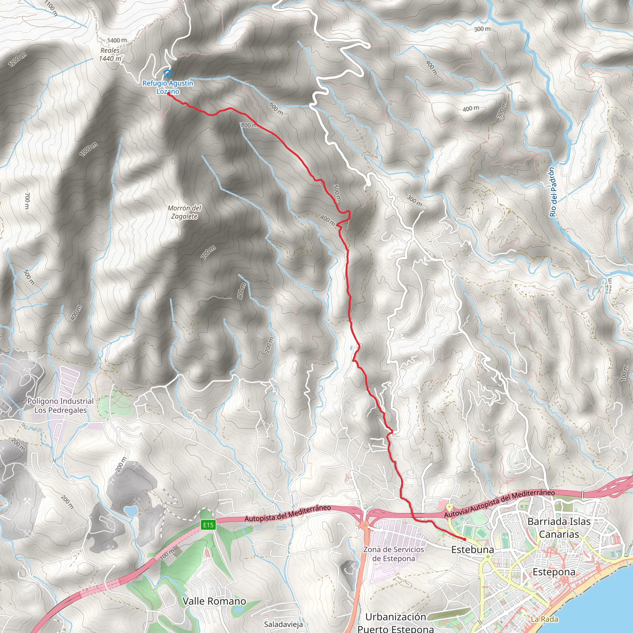 Estepona to Los Reales mobile static map