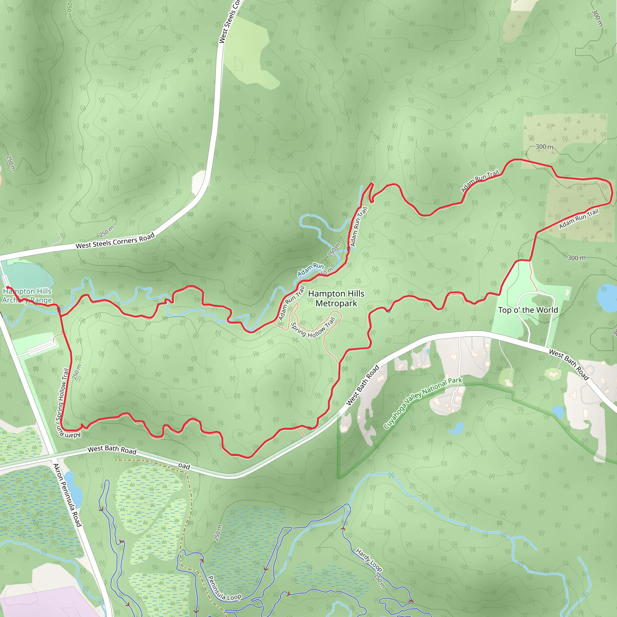 Adam Run Loop Trail mobile static map