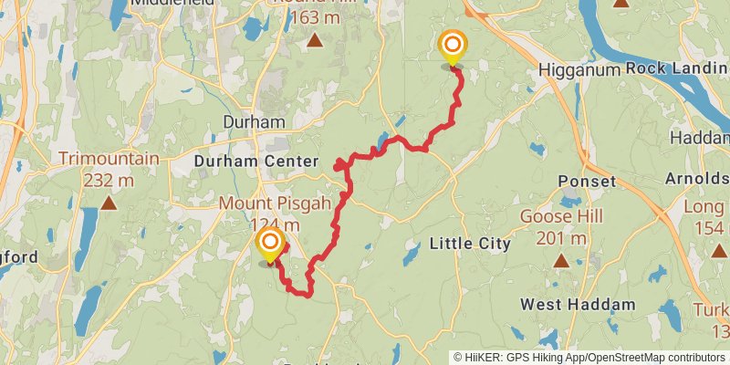 Mattabesett Trail stage 4 Map