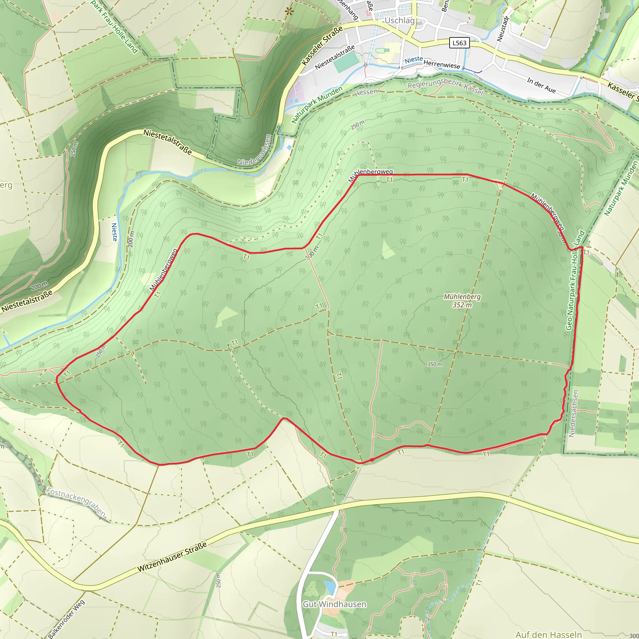 Herkulesweg and Niester Riesen mobile static map