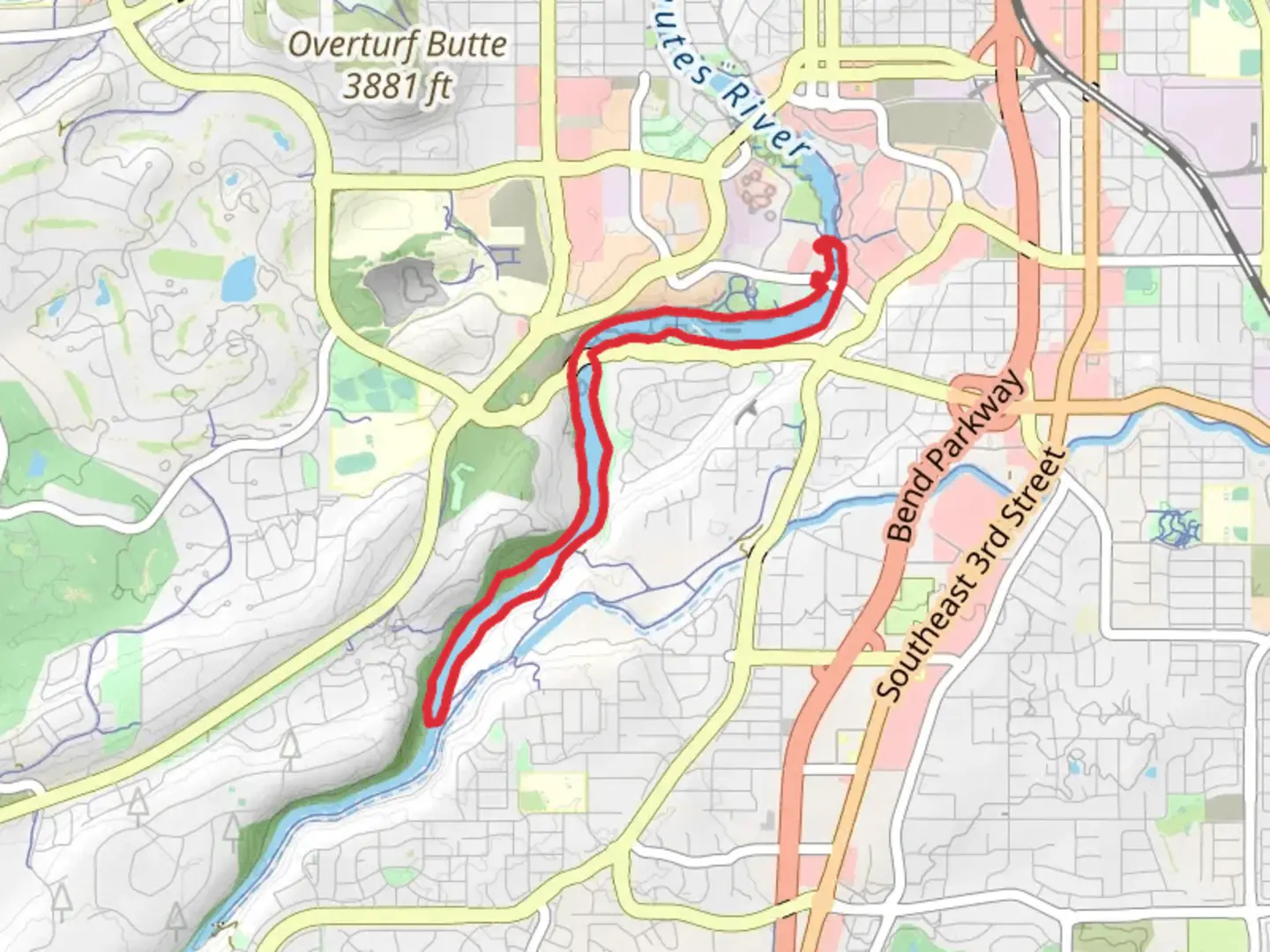 An image depicting the trail Deschutes River Loop and its surrounding area.