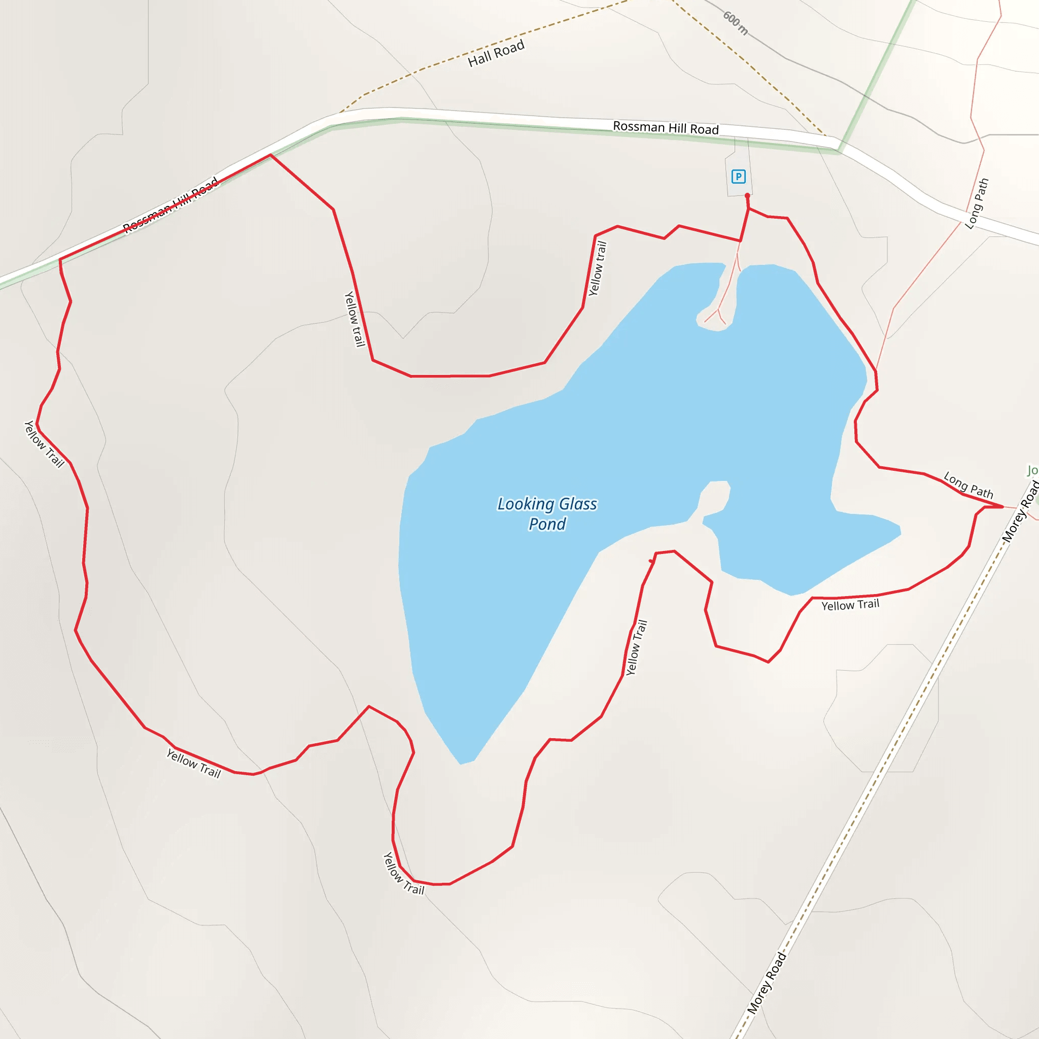 Looking Glass Pond Loop Trail mobile static map
