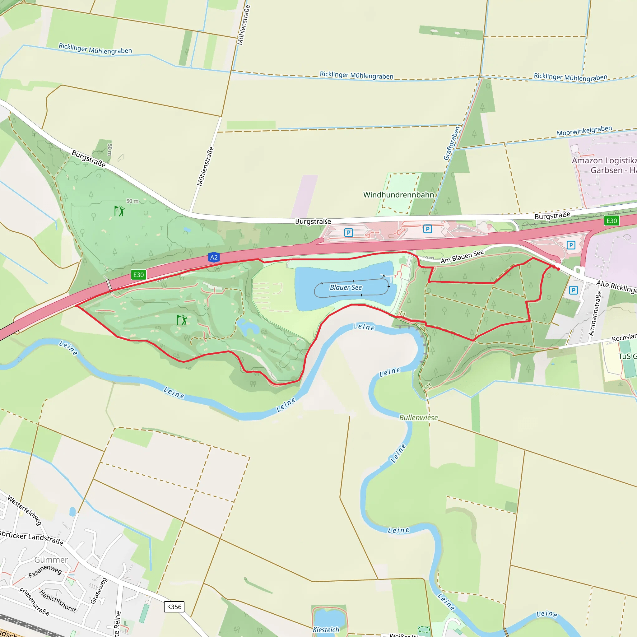 Blauer See Loop mobile static map