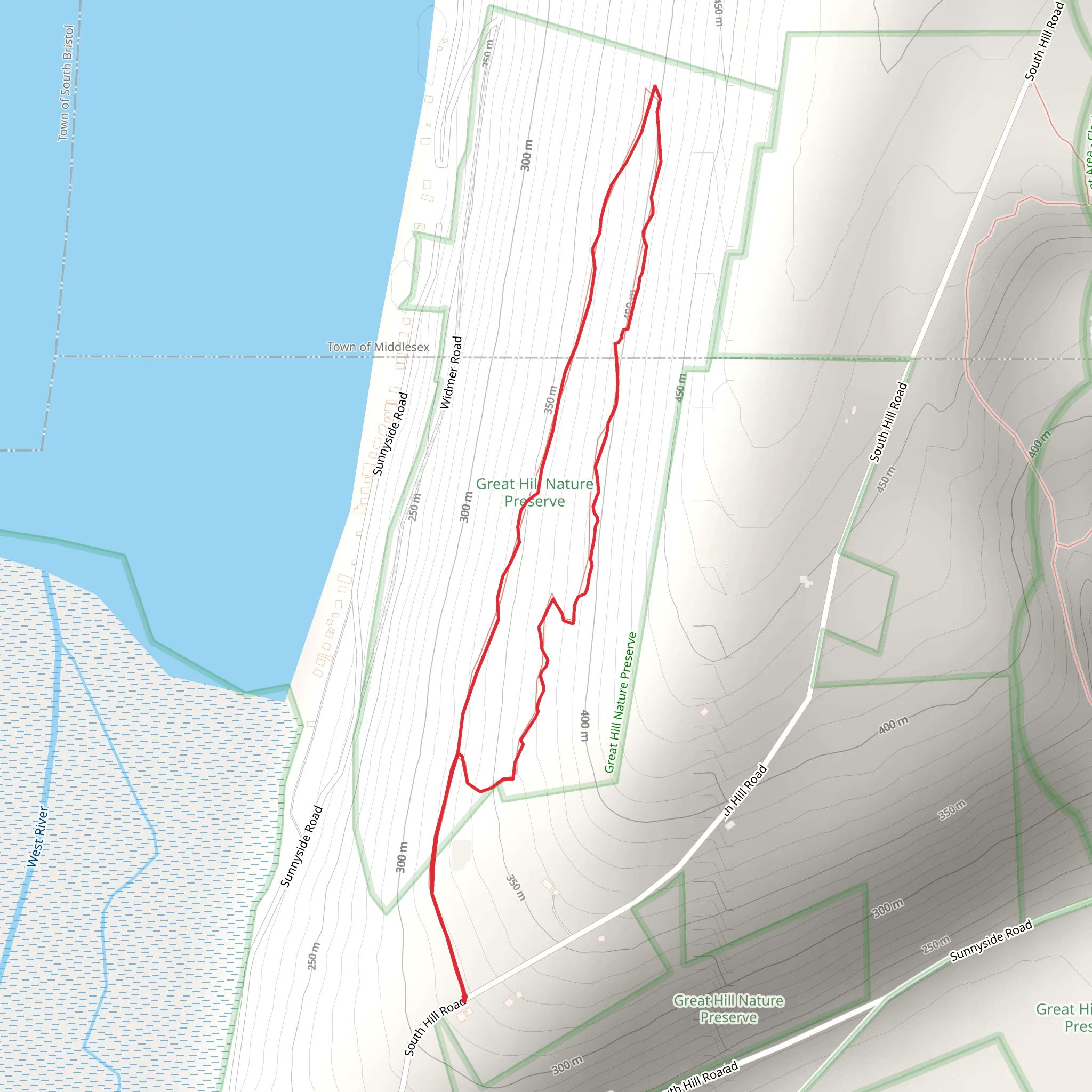 Sunnyside Point -South Hill Road Loop mobile static map