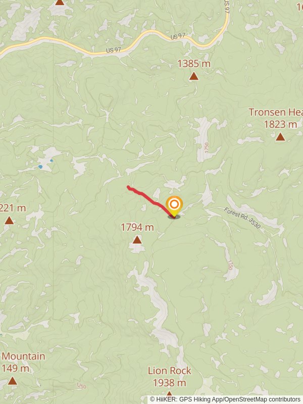 North Table Trail mobile static map