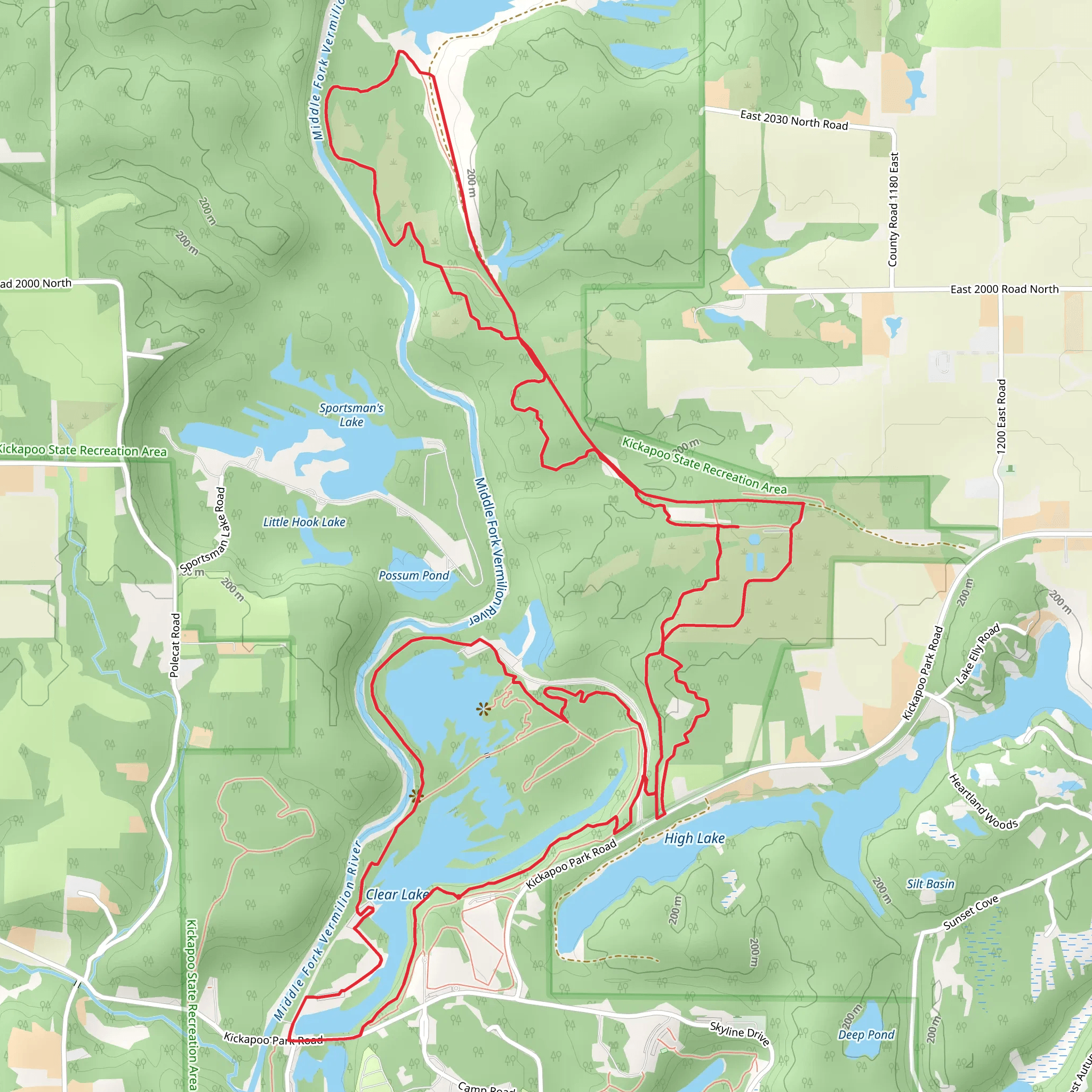 Inland Sea, Clear Lake and High Lake Loop mobile static map