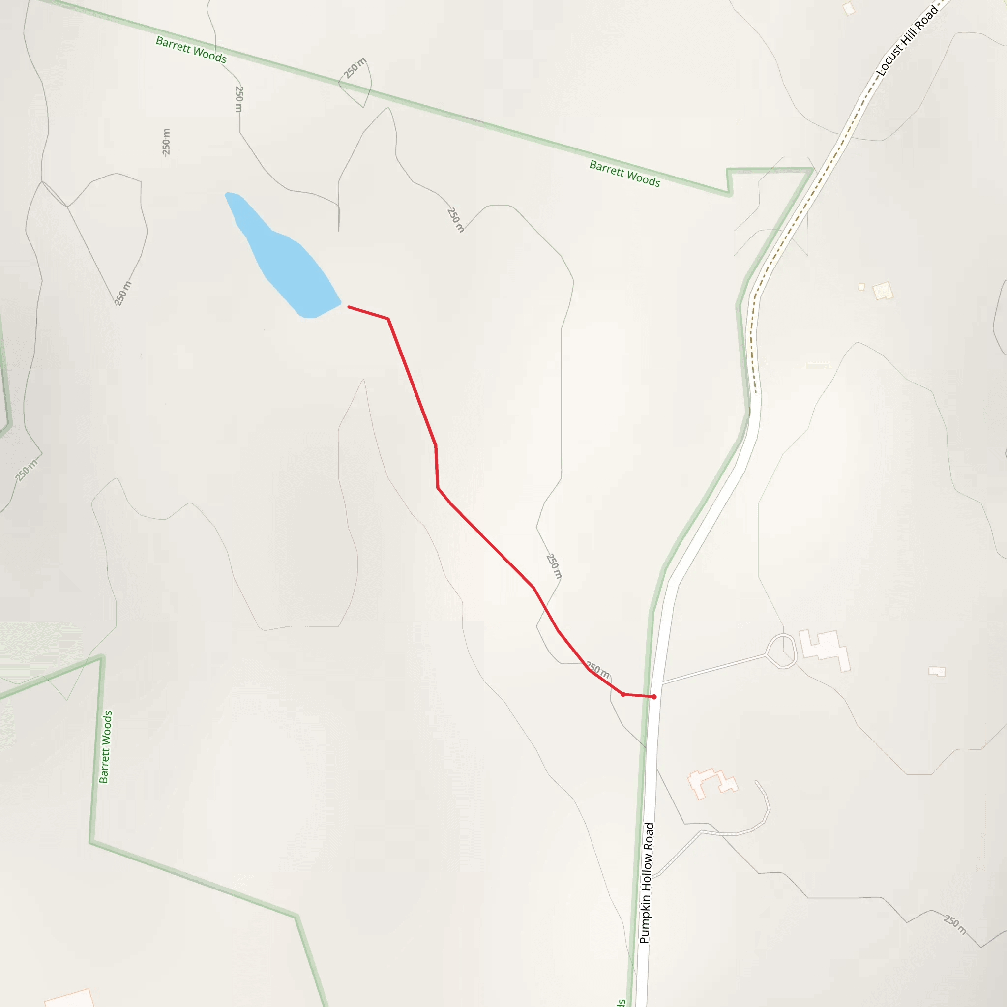 Pumpkin Hollow Road Pond Trail mobile static map