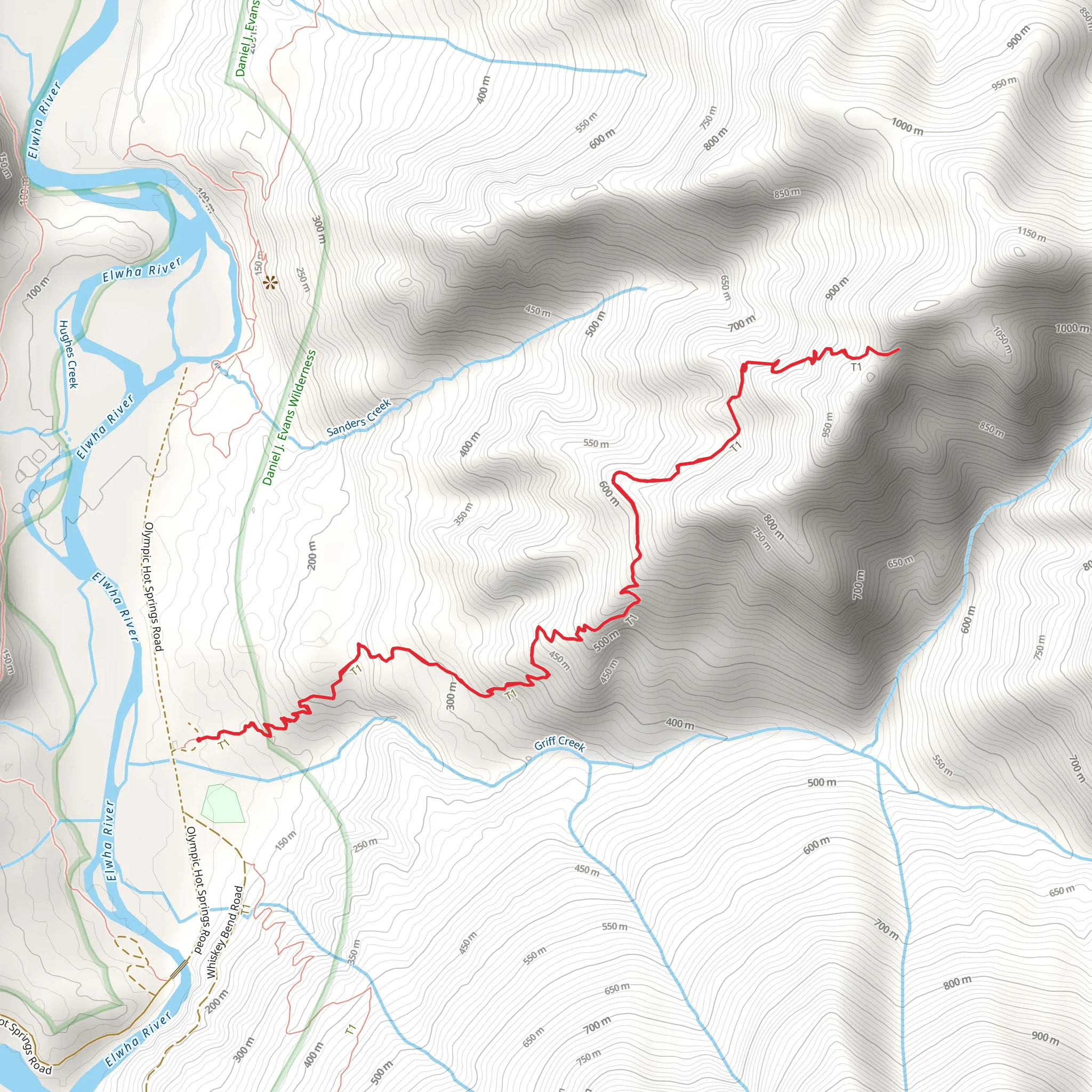 Griff Creek Trail mobile static map