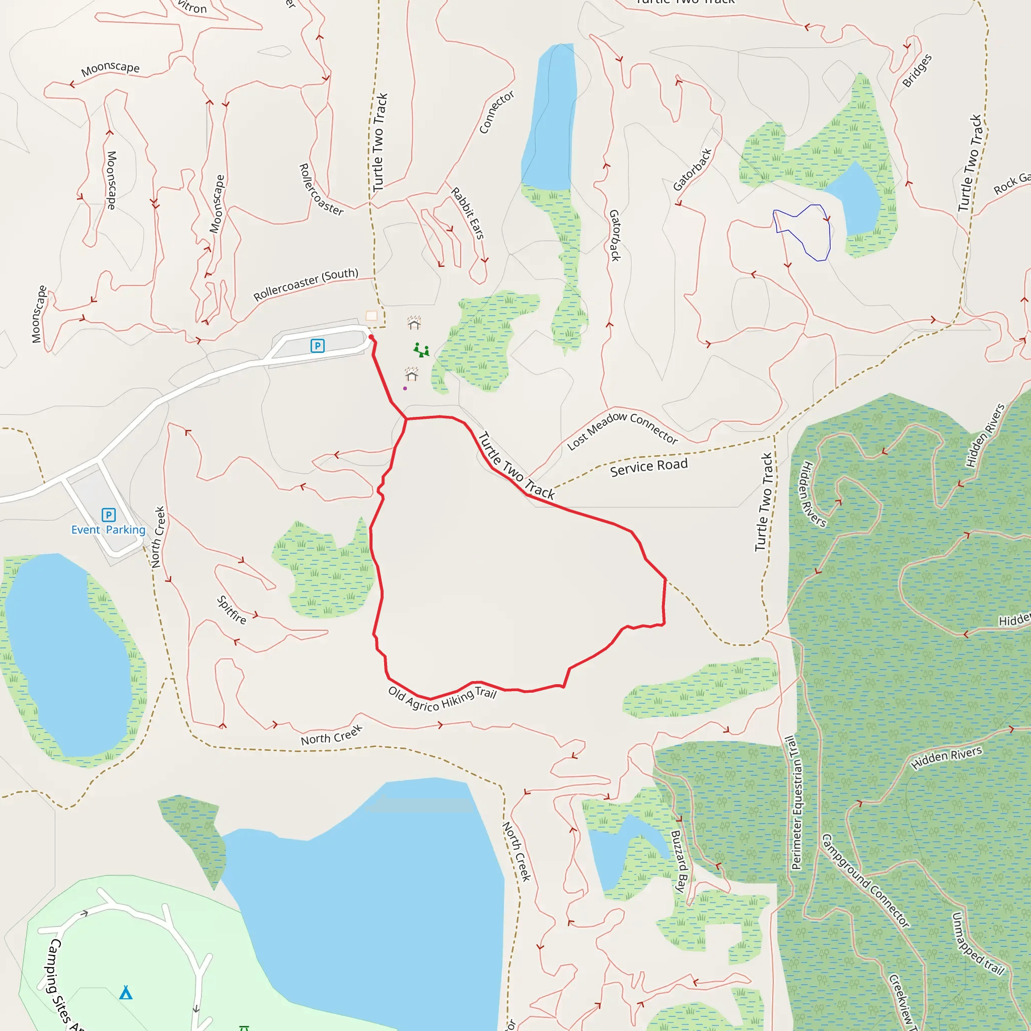Old Agrico Hiking Loop Trail mobile static map