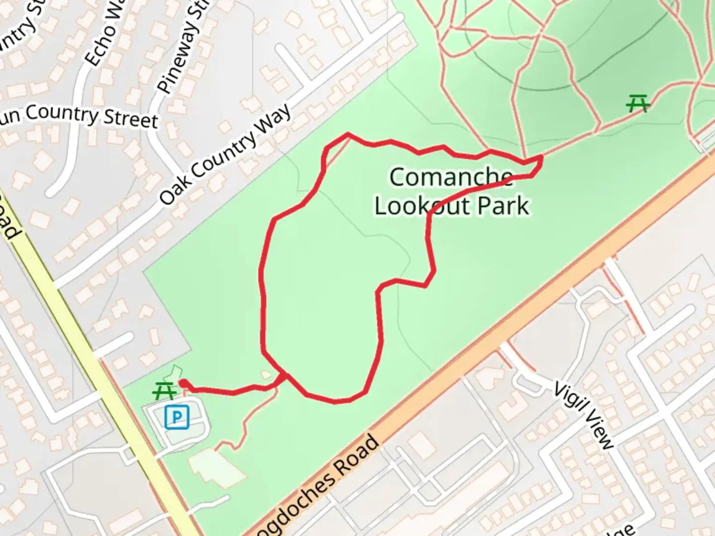 An image depicting the trail Judson Road Loop and its surrounding area.