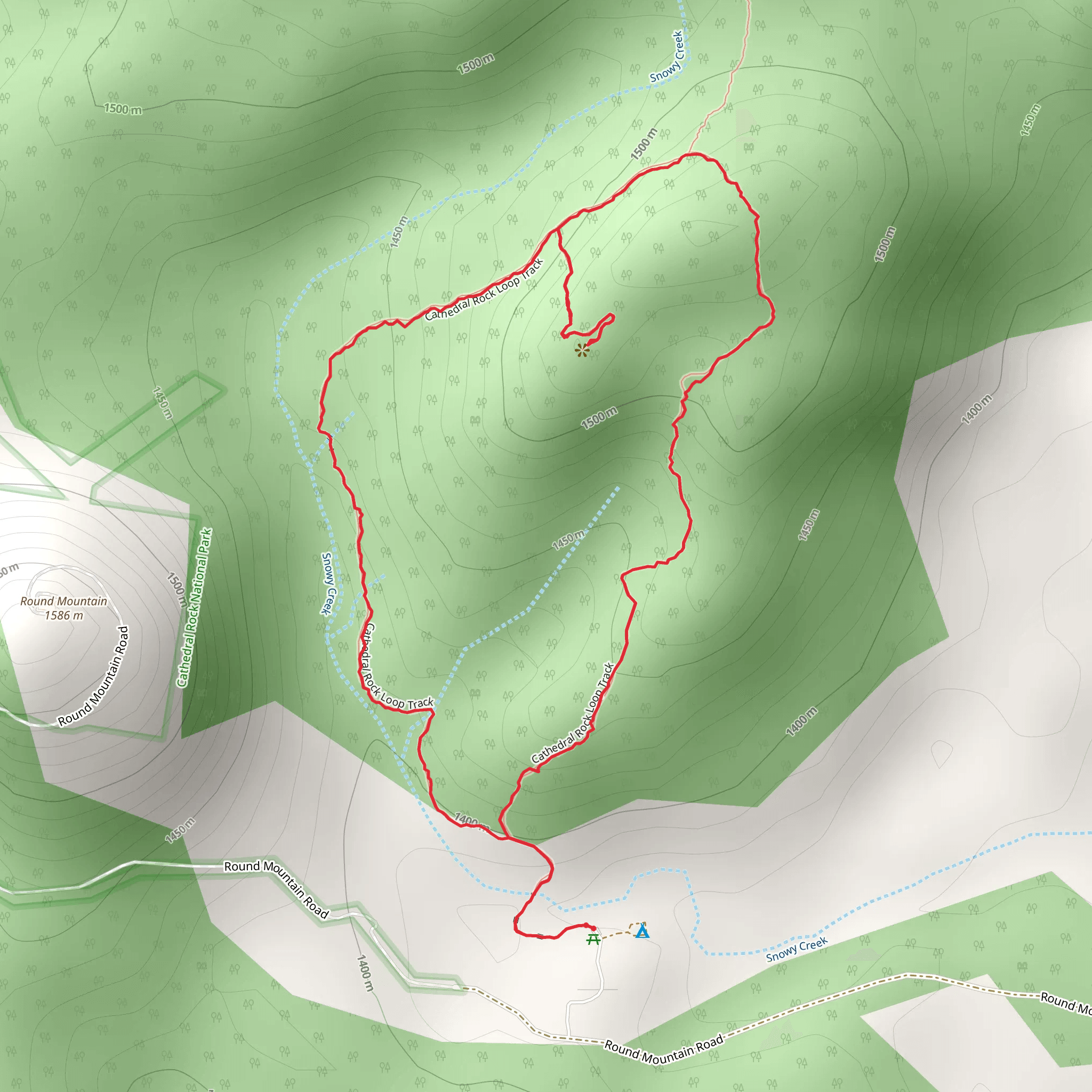 Cathedral Rock Track mobile static map