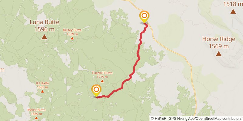 Arnold Ice Cave Trail stage 2 Map