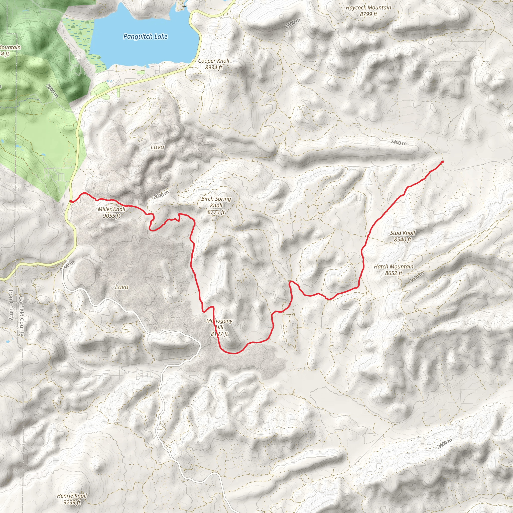 Birch Spring - Pass Creek Trail mobile static map
