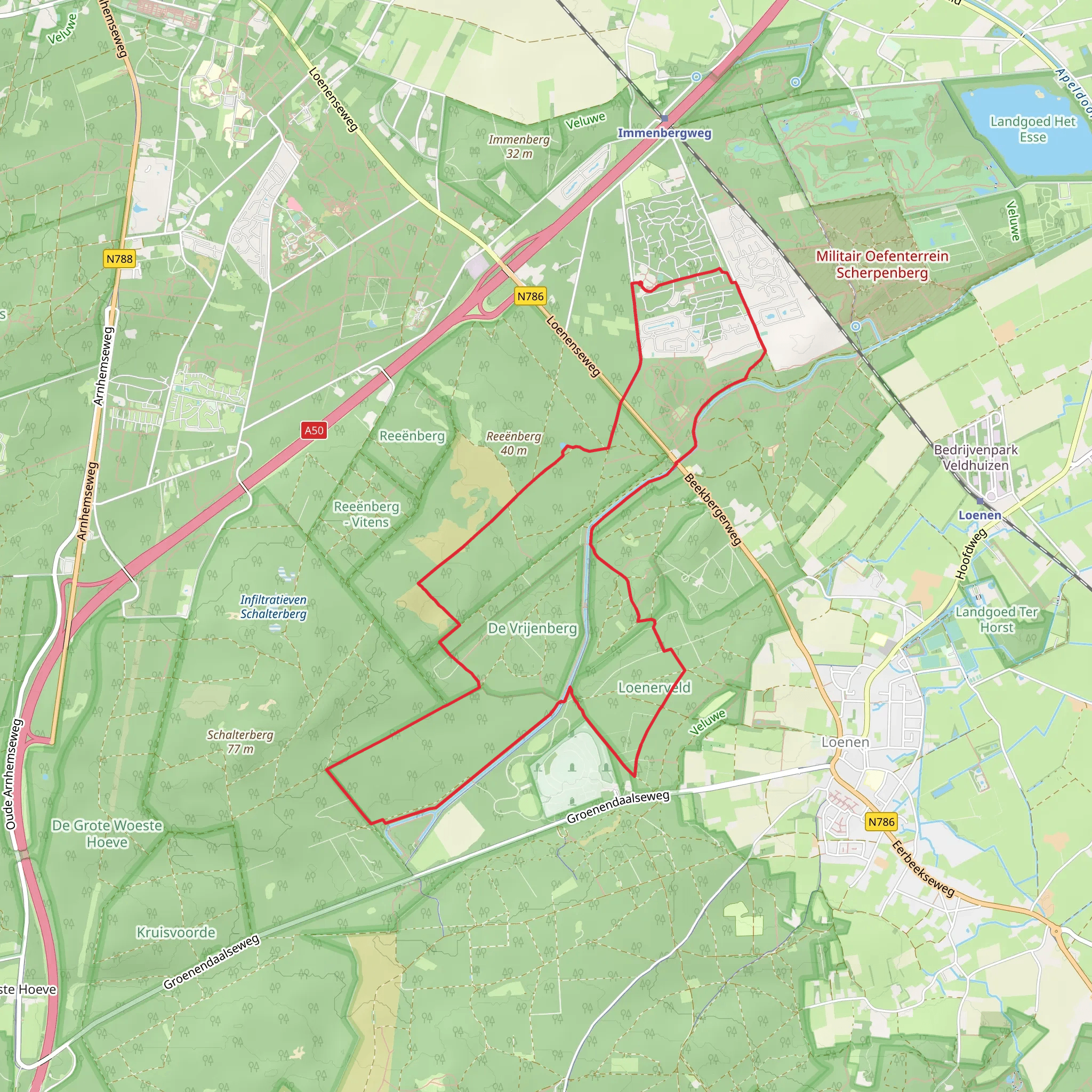 Vrijenbergerspreng and Hoge Berg Weg mobile static map