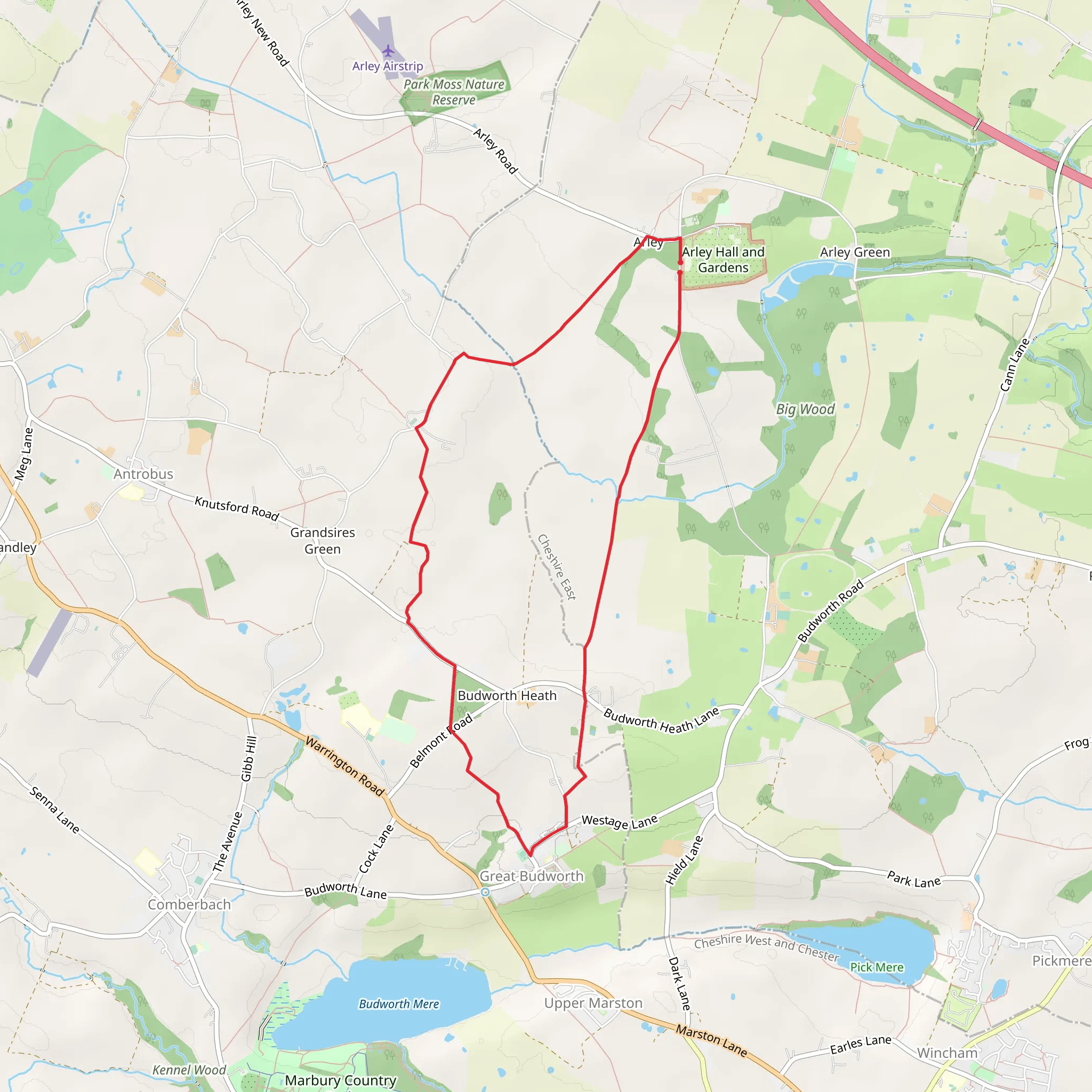 Aston by Bud Worth Country Park mobile static map