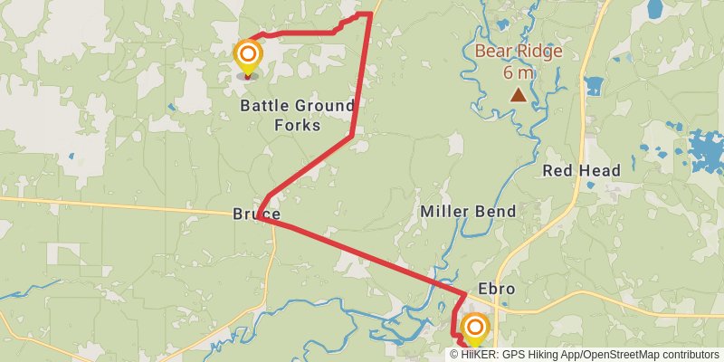 Florida National Scenic Trail stage 12 Map