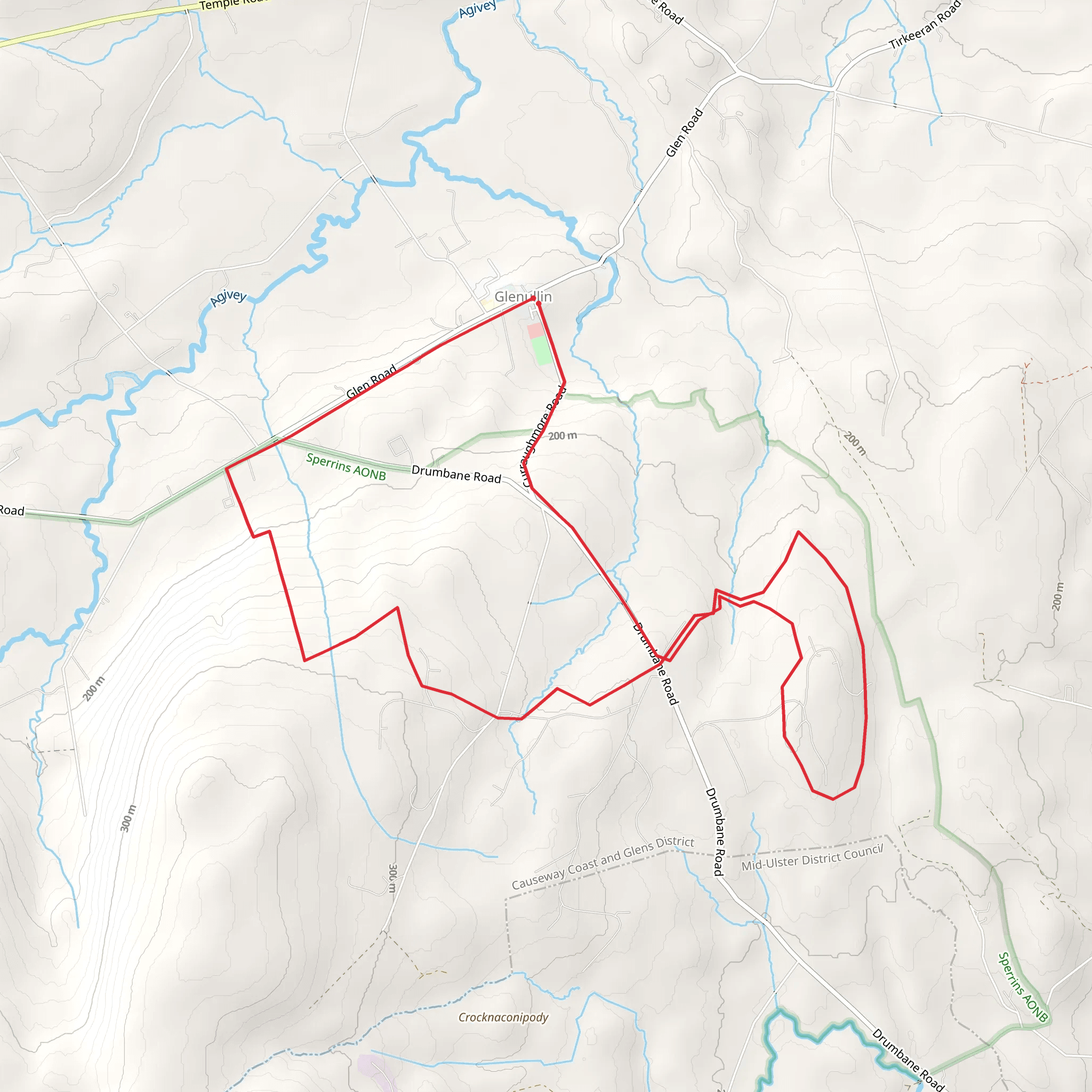Drumbane Waymarked Trail mobile static map