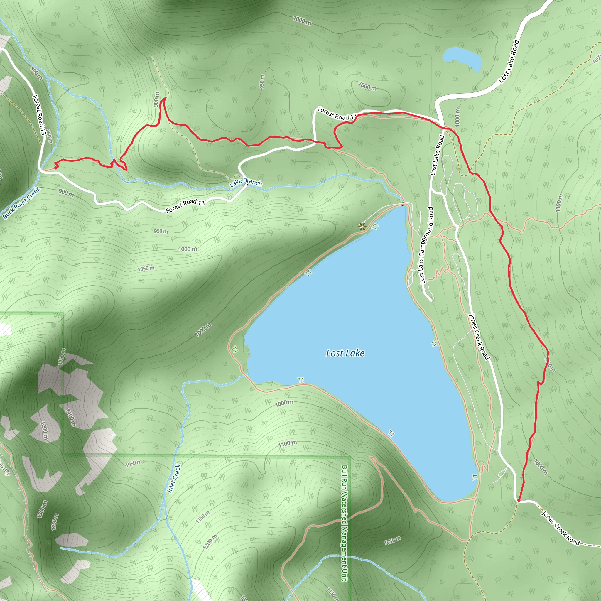 Old Skyline Trail mobile static map