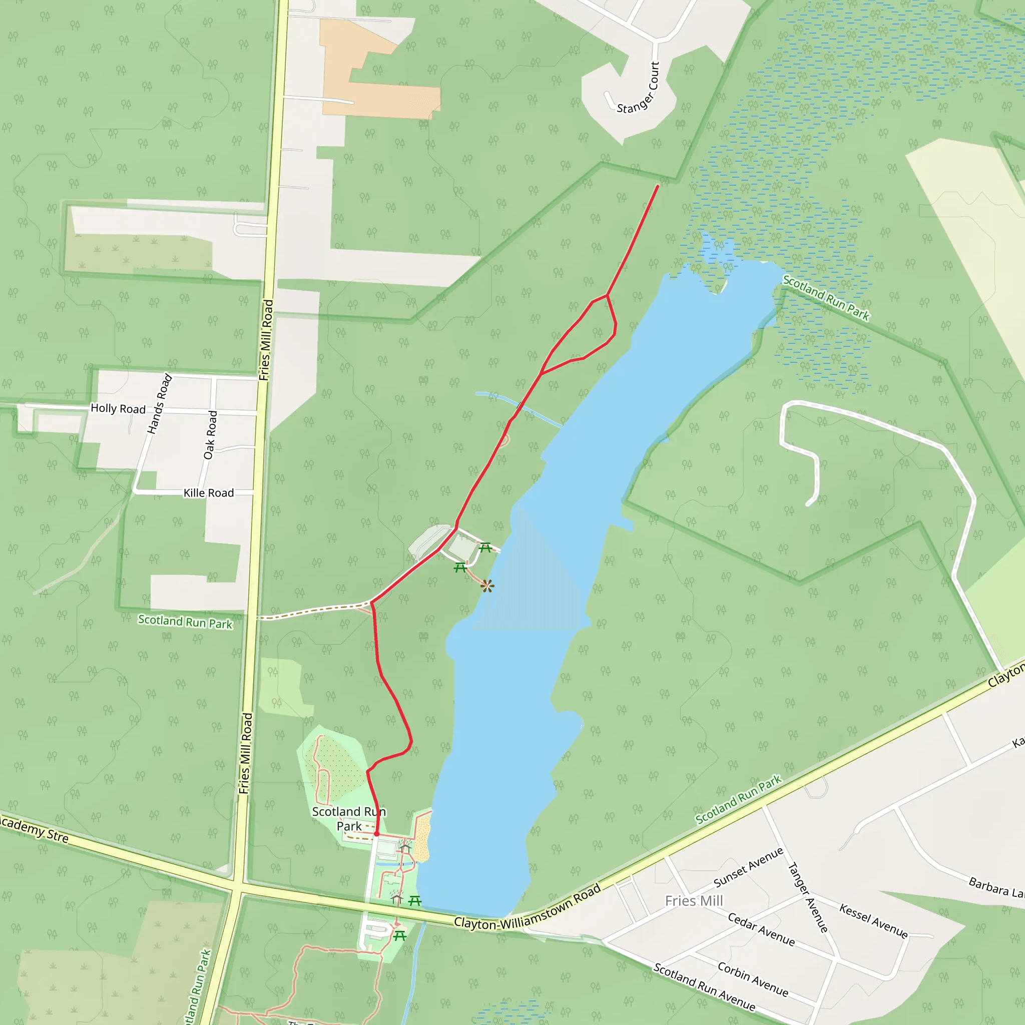 Wilson Lake West Shore Walk mobile static map