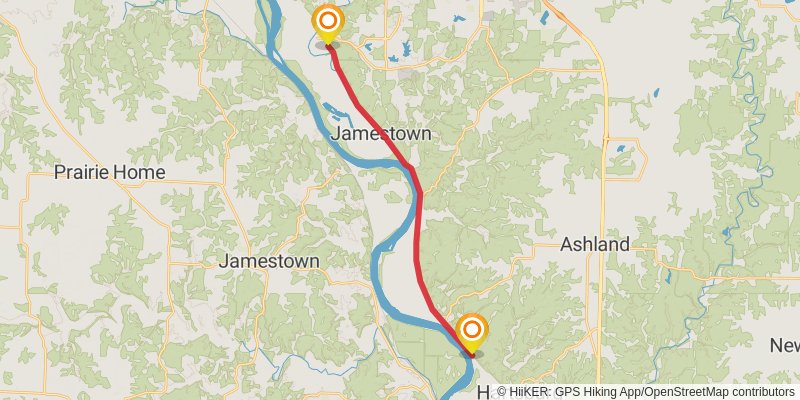 Katy Trail stage 7 Map