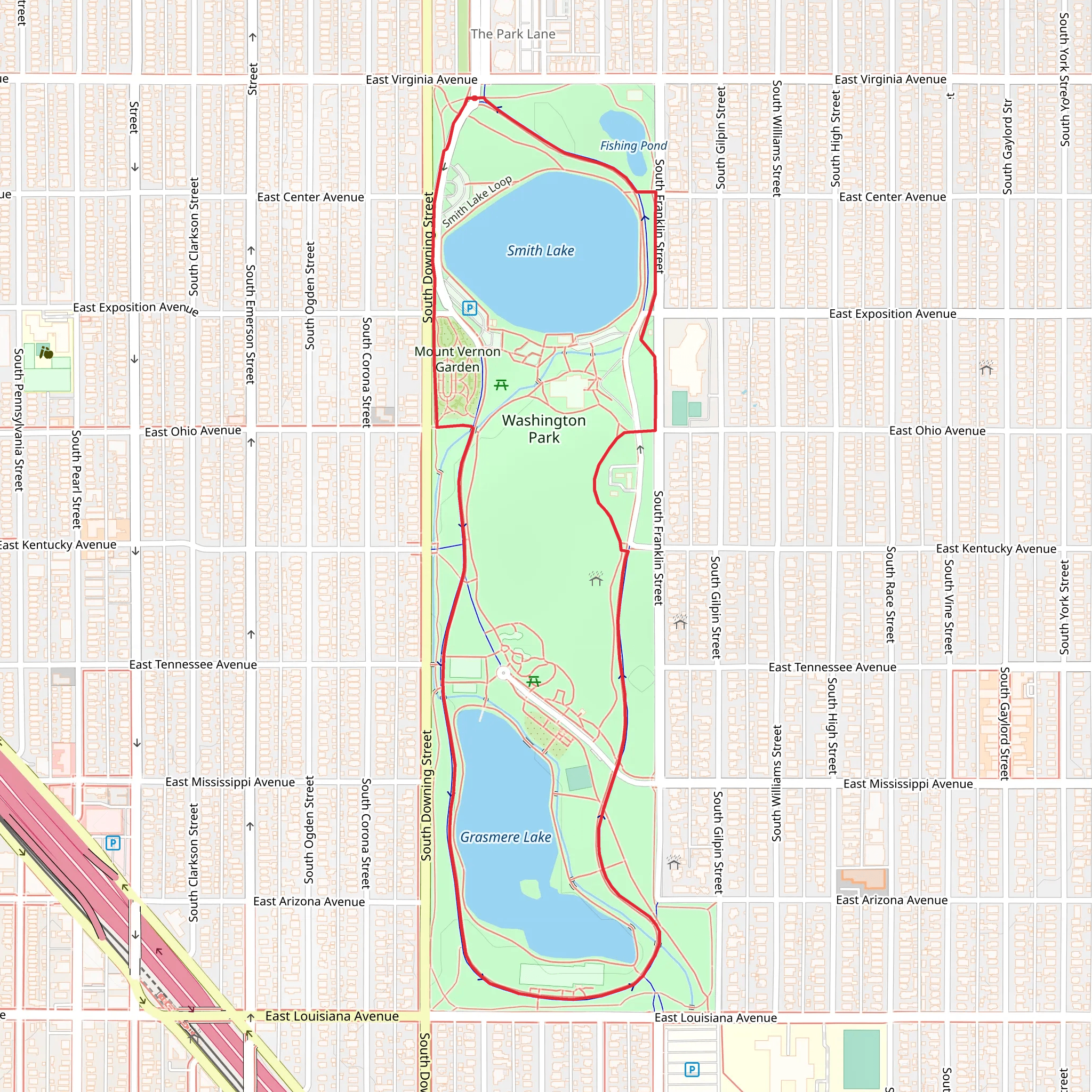 Smith Lake and Grasmere Lake Loop - Washington Park mobile static map