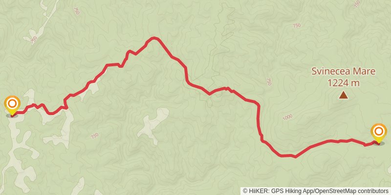 Trans Carpathian Hike stage 124 Map