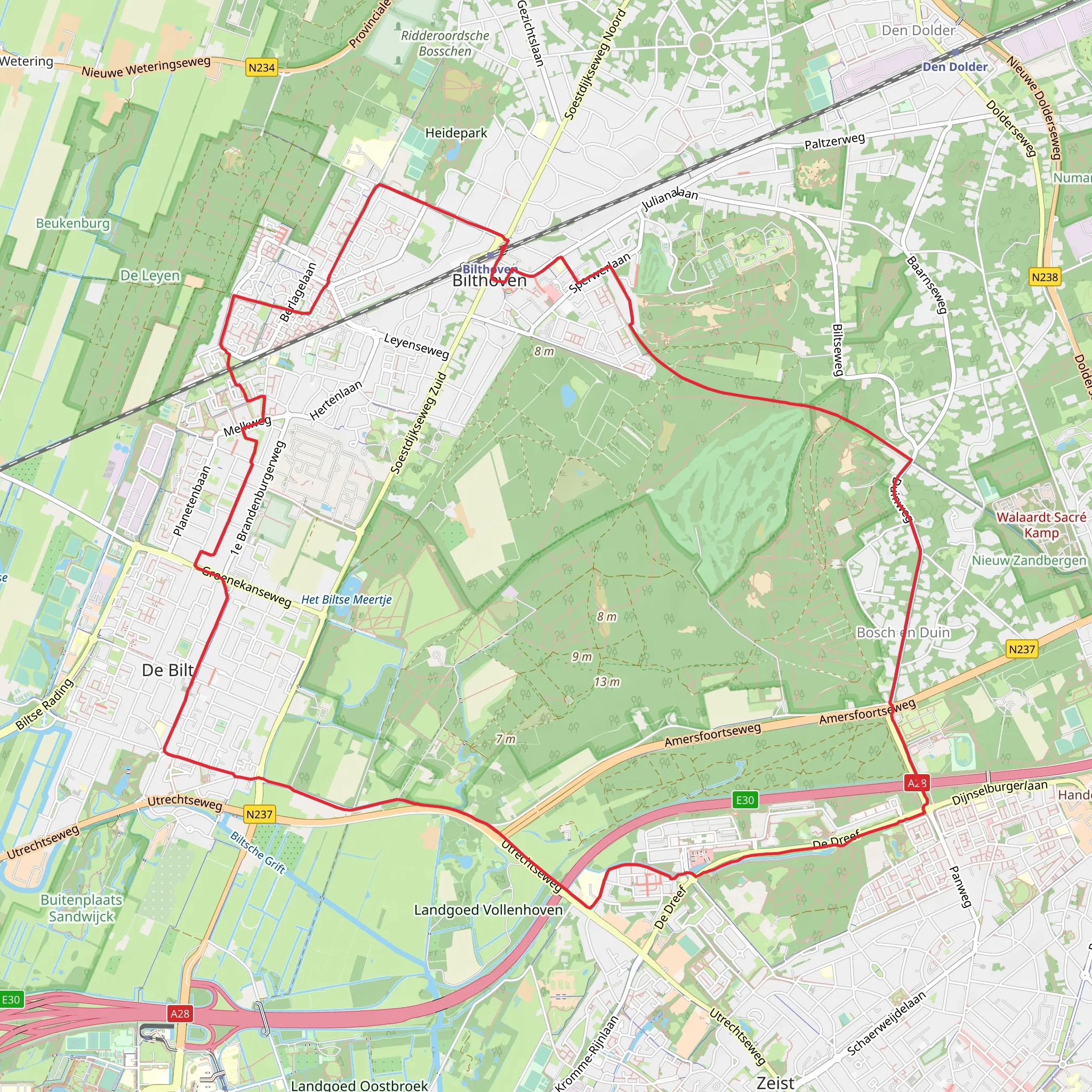 Hessen Weg and Oude Spoorbaan Loop mobile static map