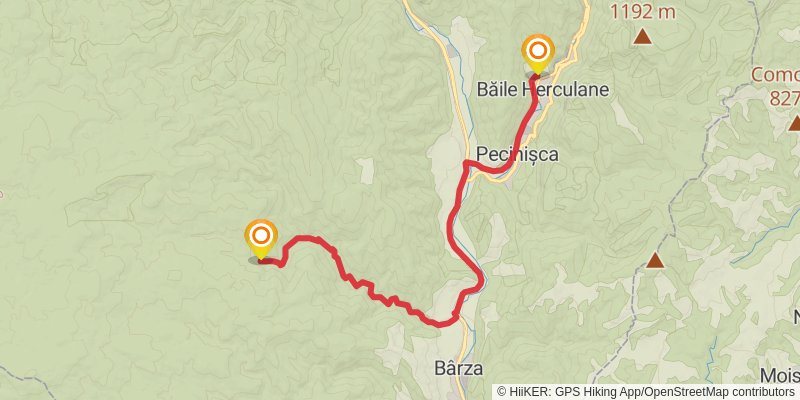 Trans Carpathian Hike stage 122 Map