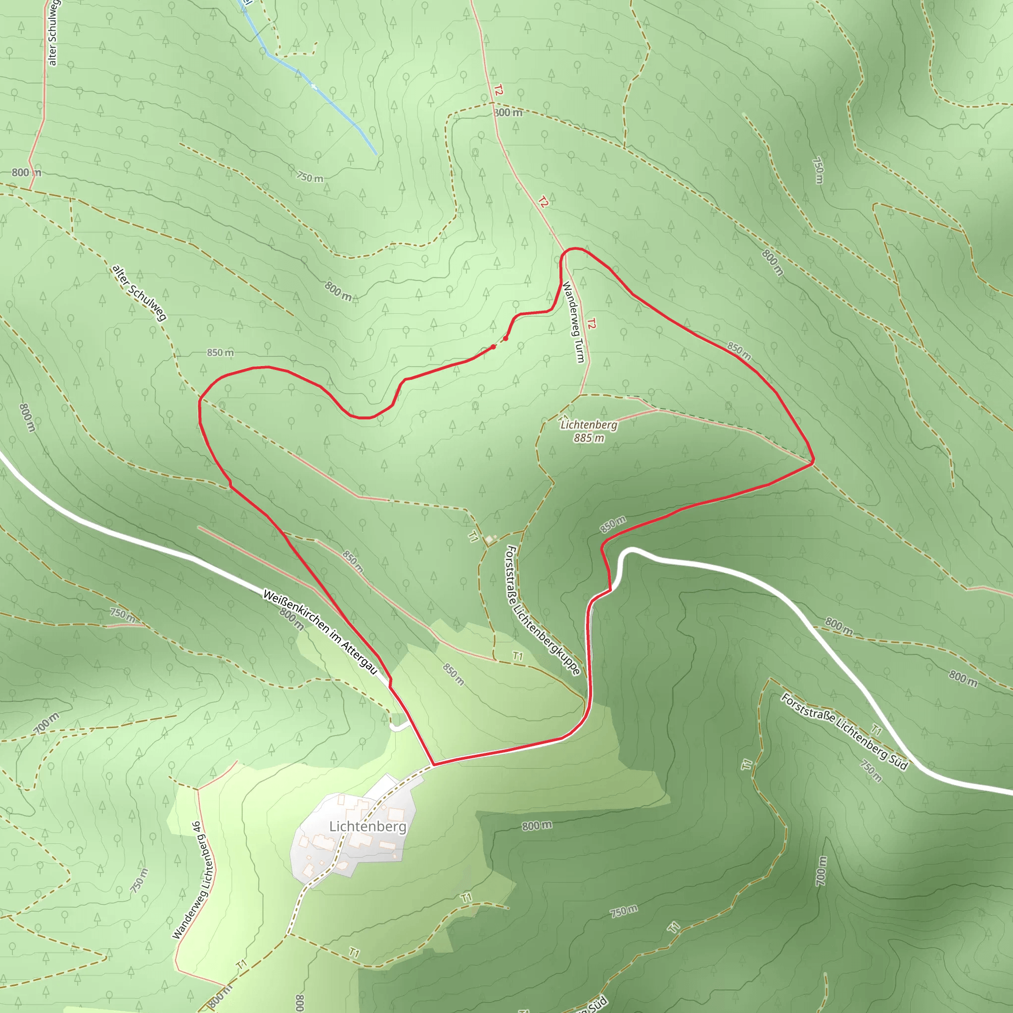 Lichtenberg Loop Trail mobile static map