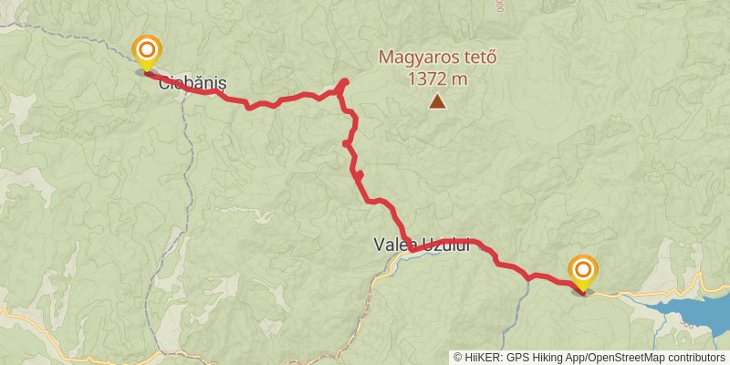 Trans Carpathian Hike stage 81 Map