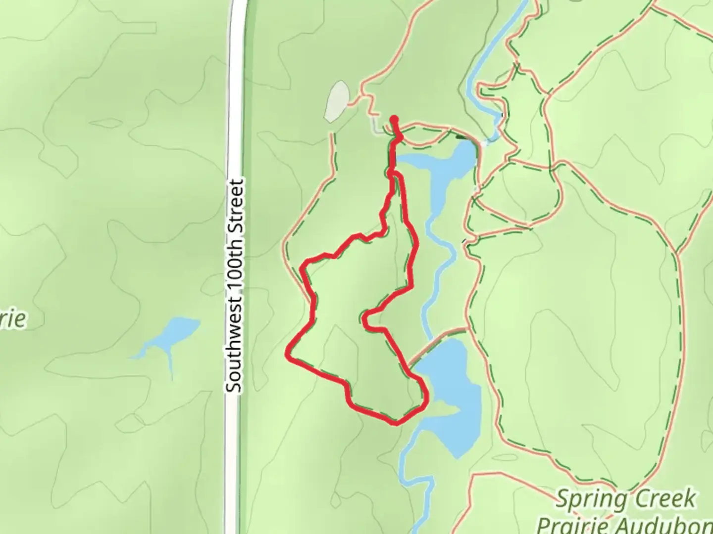 An image depicting the trail Elizabeth Rubendall Birding Loop Trail and its surrounding area.
