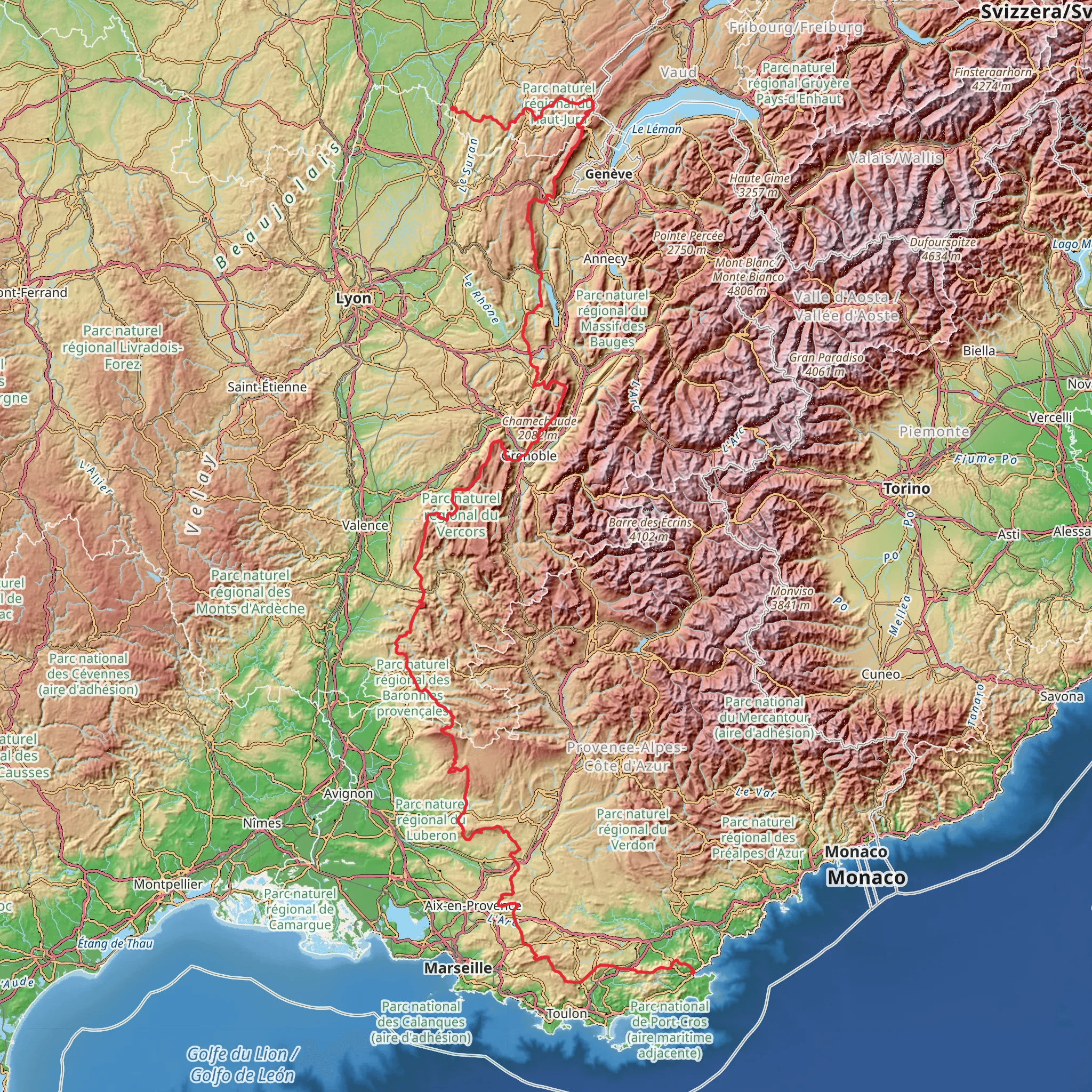 GR 9 mobile static map