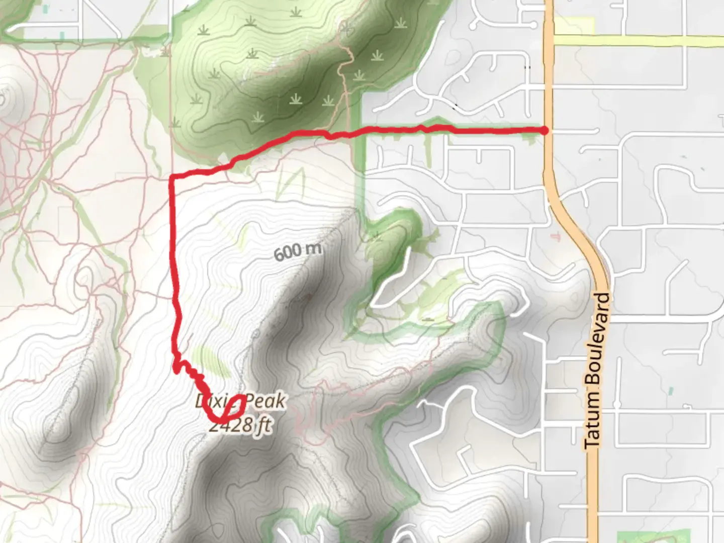 An image depicting the trail Dixie Peak via Charles M Christiansen Trail and its surrounding area.