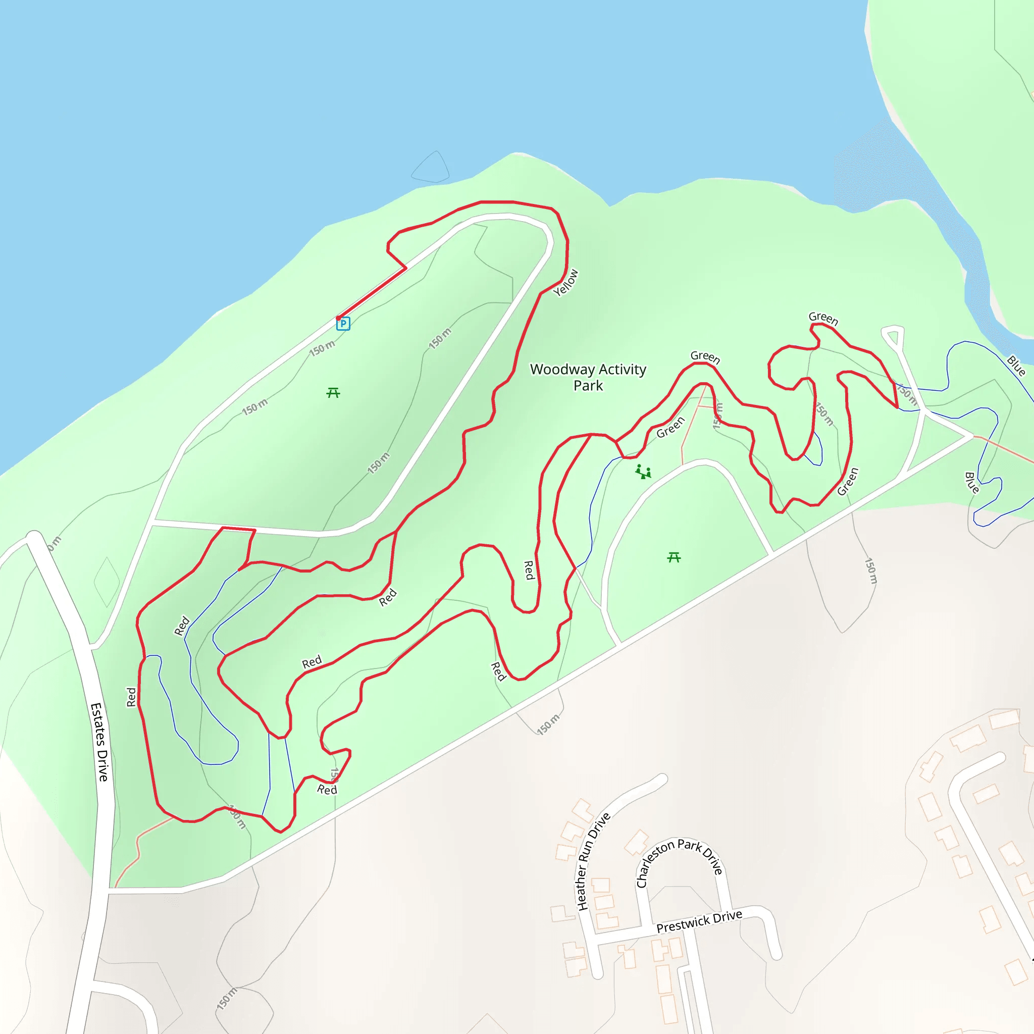 Woodway Park Loop mobile static map