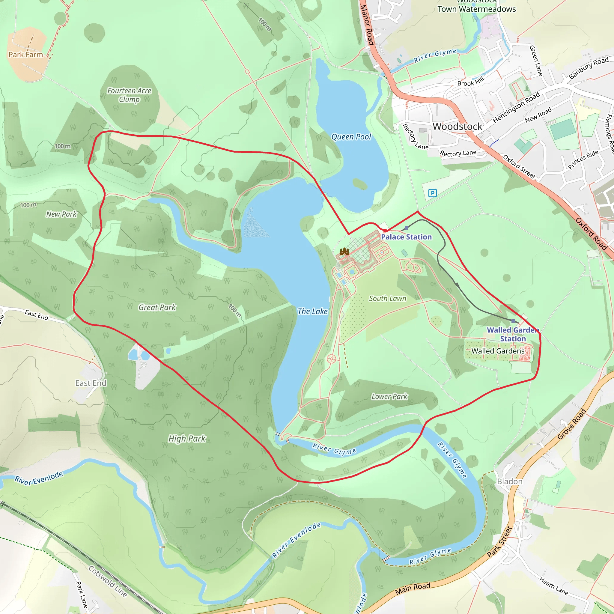 Blenhein Park Loop mobile static map