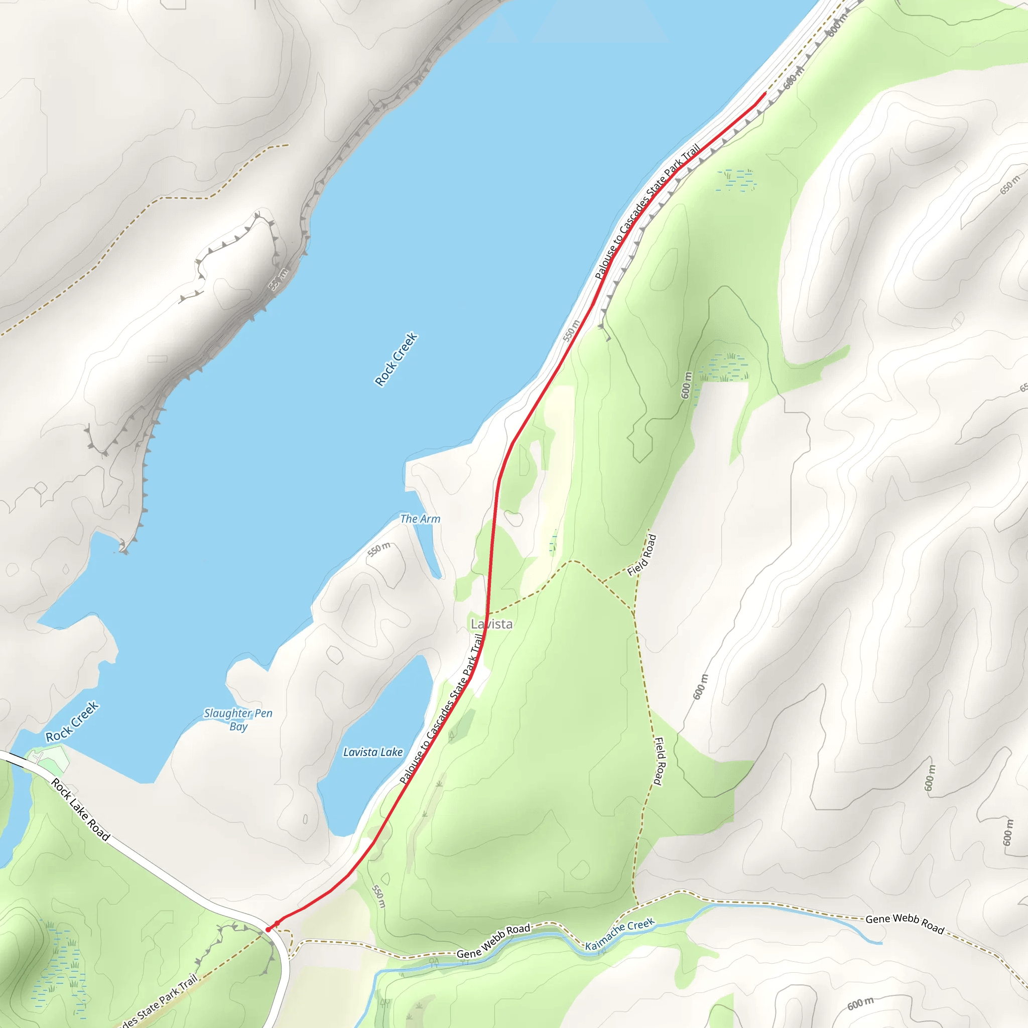 Palouse to Cascades State Park Trail - Rock Lake mobile static map