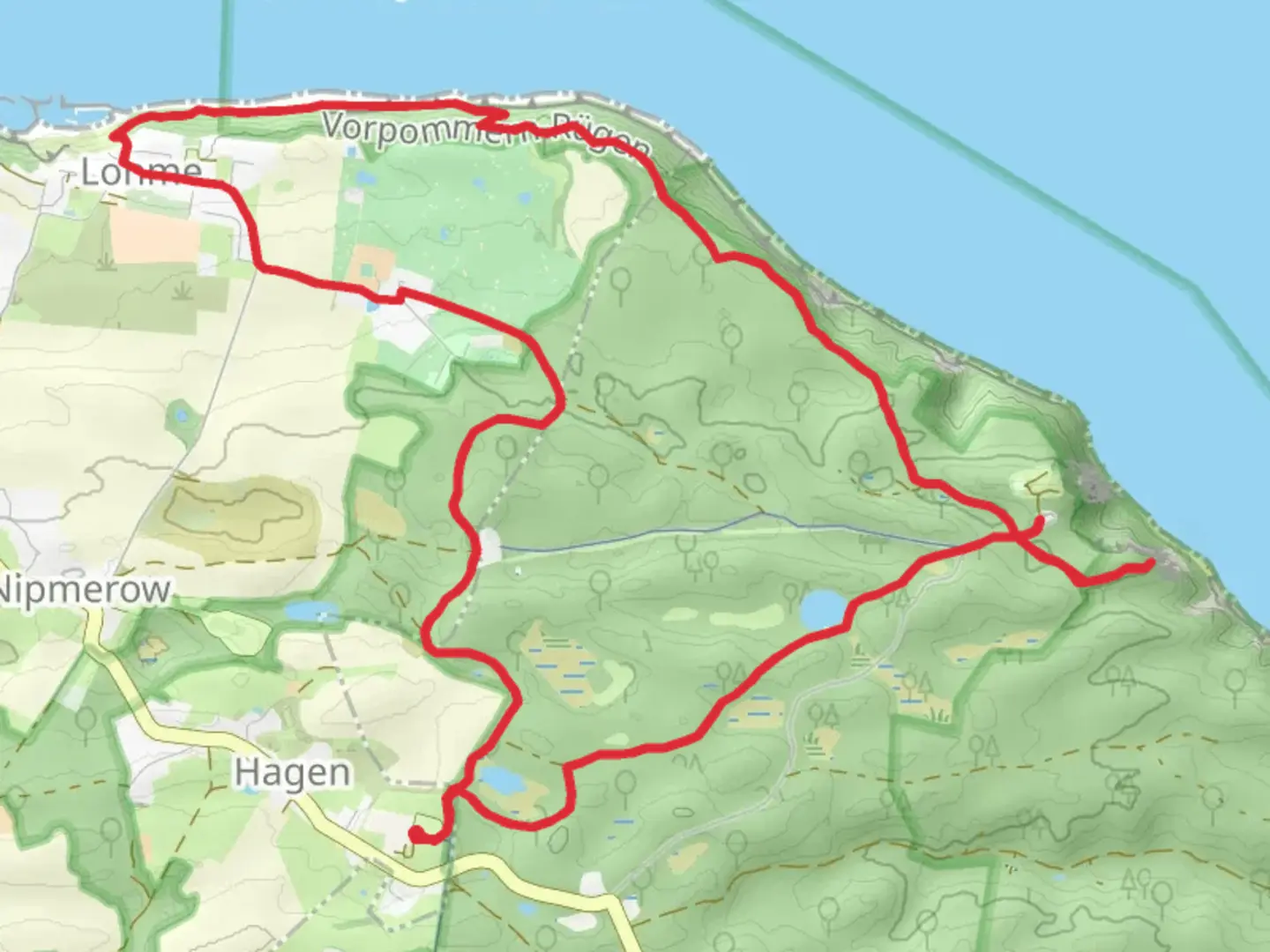 An image depicting the trail Altes Torfmoor, Victoria-Sicht and Schwansenstein Loop and its surrounding area.
