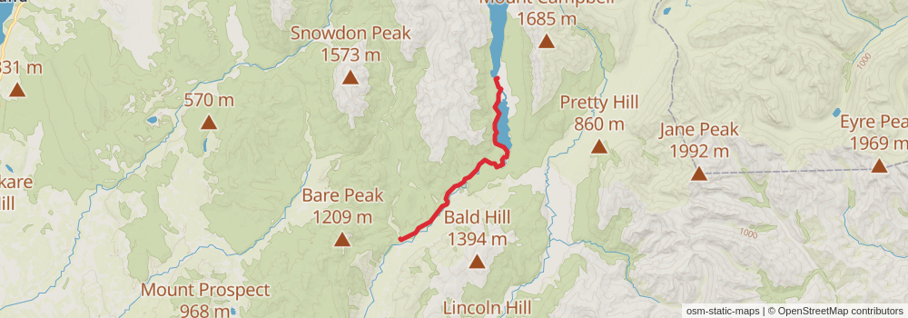 Te Araroa South Island stage 71 Map