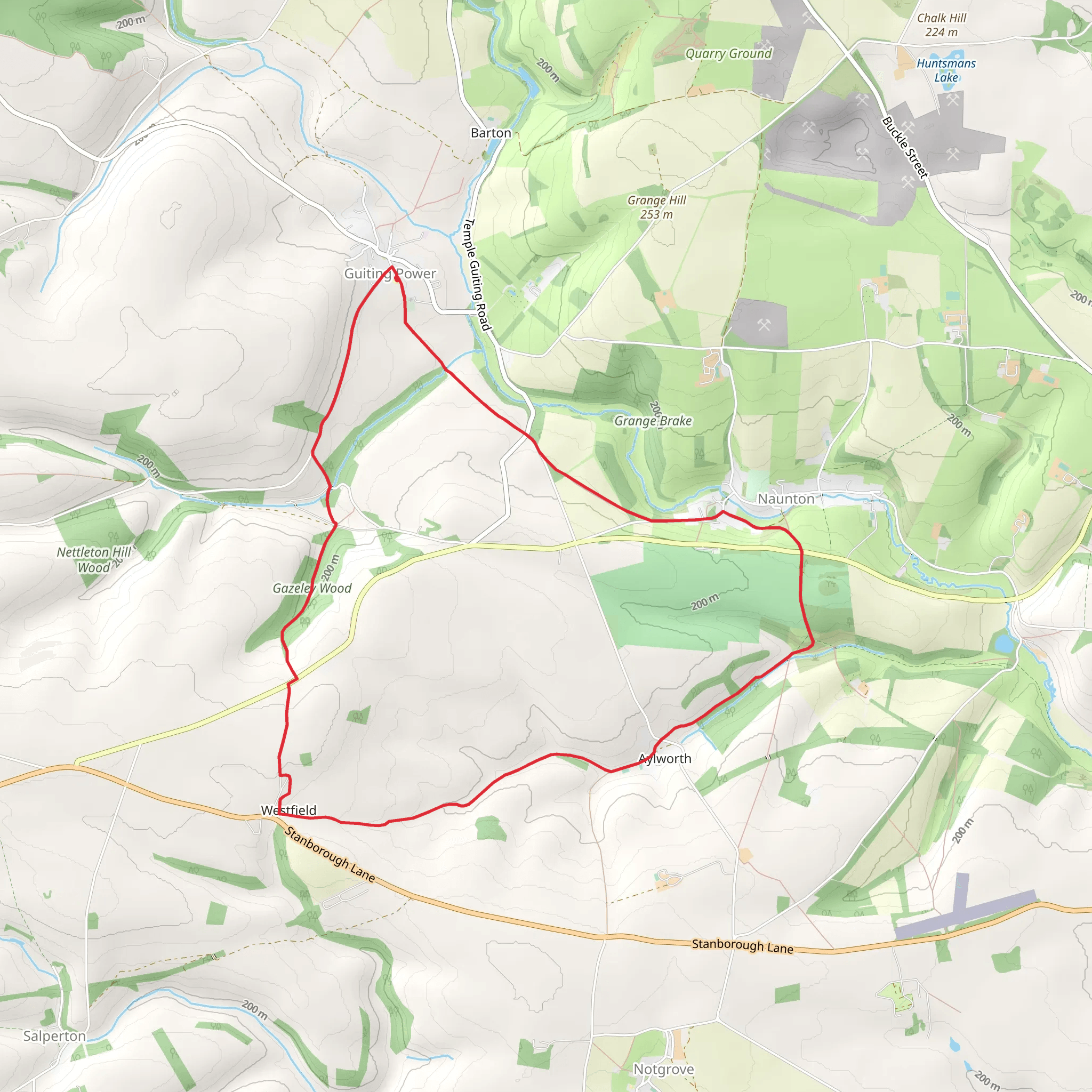 Guiting Power - Naunton Circular mobile static map
