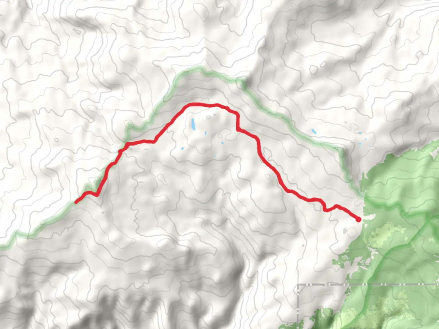 An image depicting the trail Pagoda Lake Trail and its surrounding area.