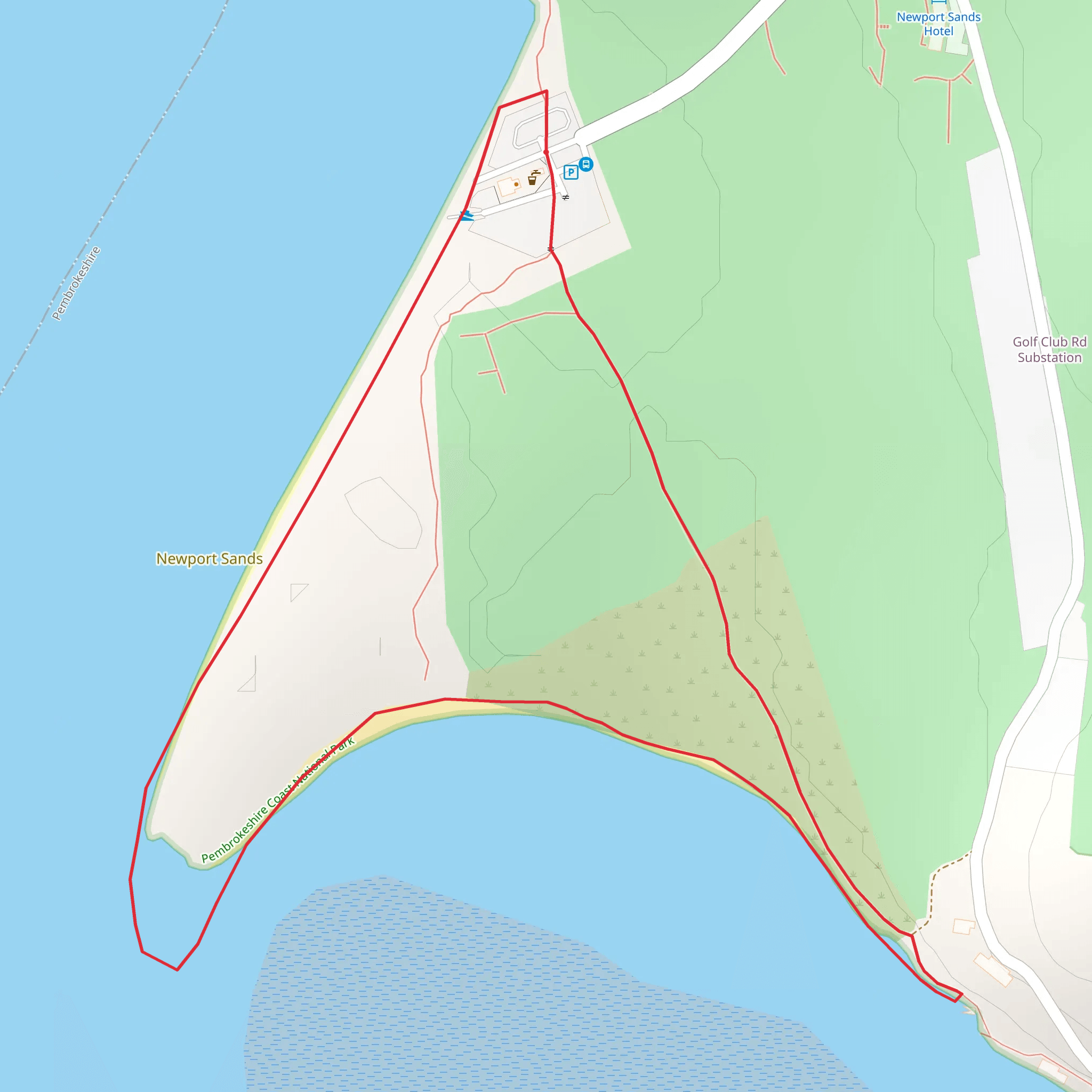 Newport Sands mobile static map