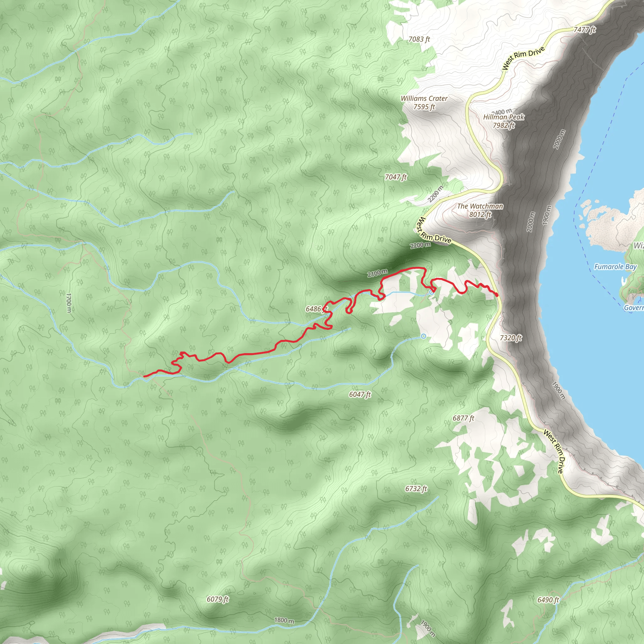 Lightning Spring Trail mobile static map