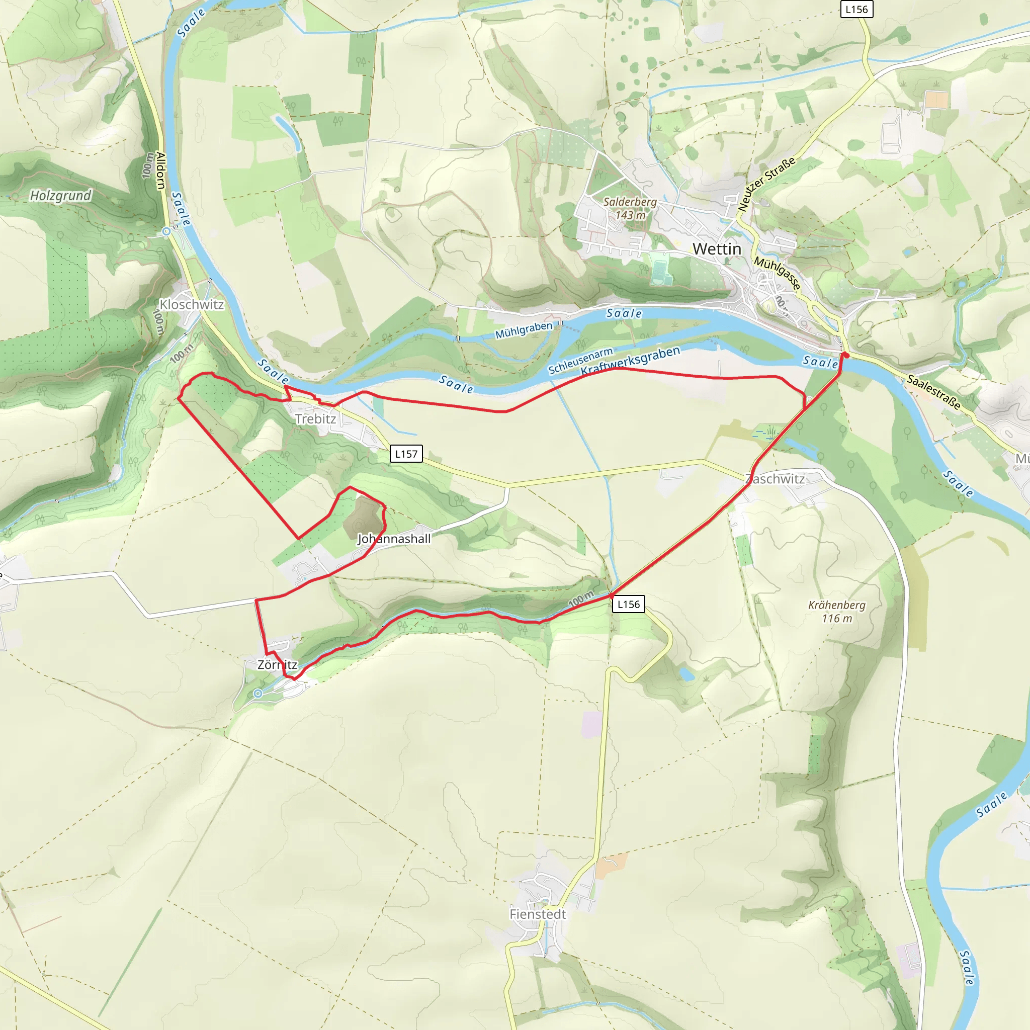 Wettin and Johannashall Loop mobile static map