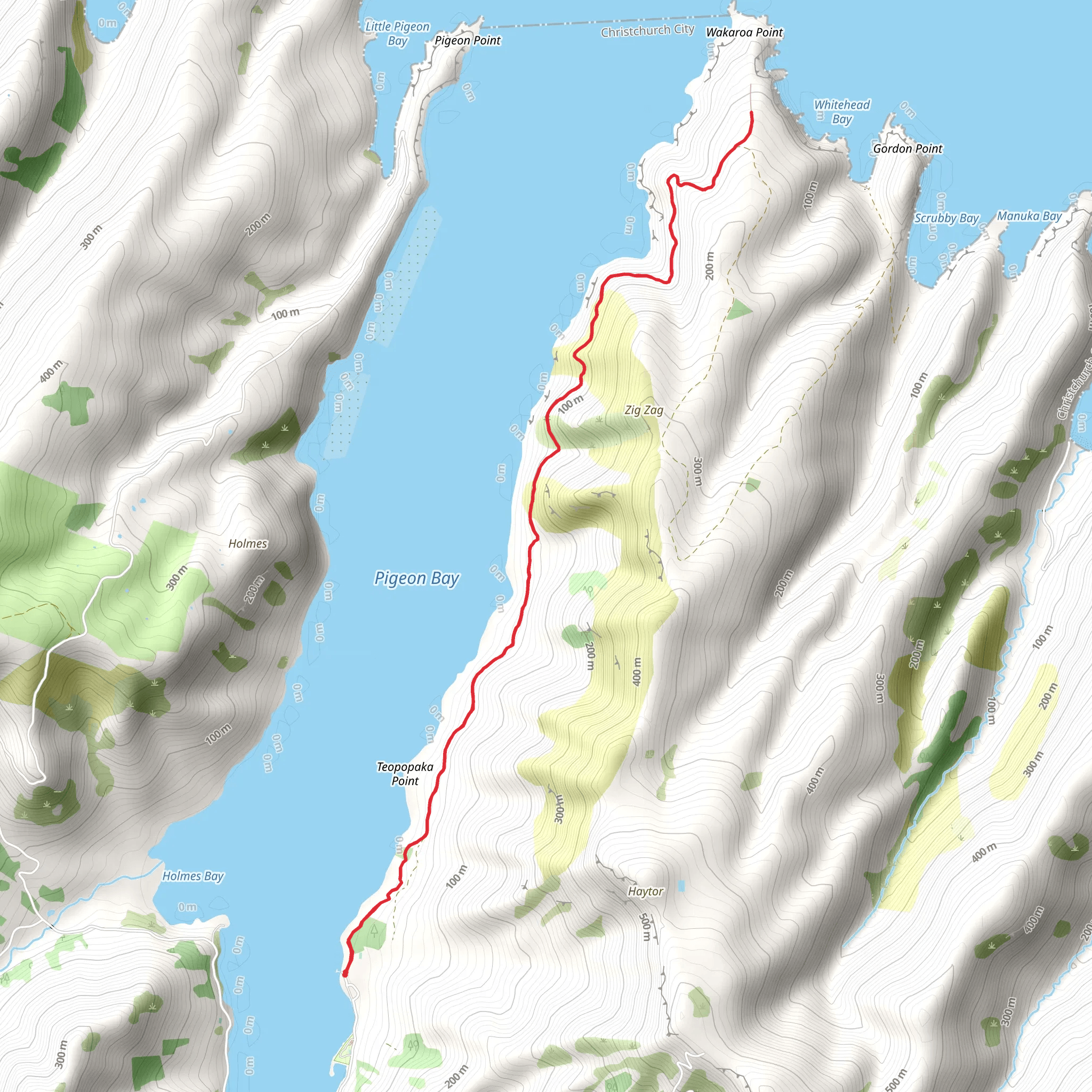 Pigeon Bay Walkway mobile static map