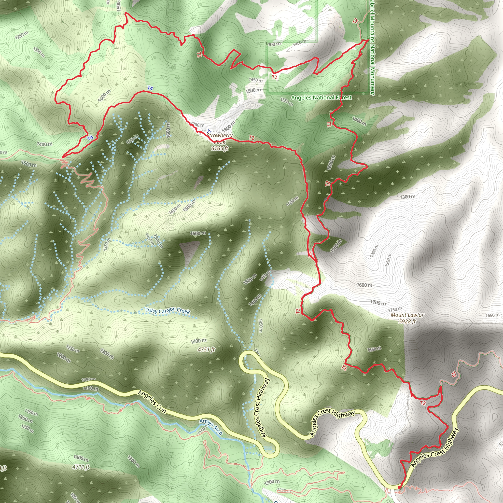 Strawberry Peak Trail and Colby Canyon Trail Loop mobile static map